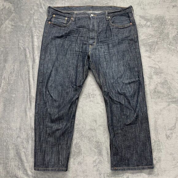 Levis 569 Jeans Mens 42x30 Dark Blue 5 Pocket Denim Loose Straight Y2K Baggy - Picture 1 of 12